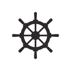 Fototapeta premium Steering wheel icon isolated on white background.