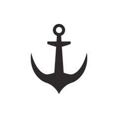 Anchor logo icon design template. Simple anchor logo  isolated on white background