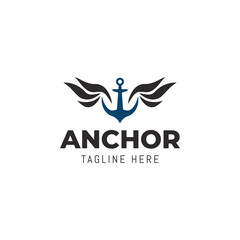 Anchor logo icon design template. Simple anchor logo.