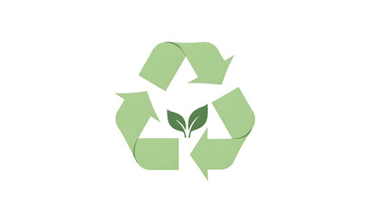 Obraz premium Eco-Friendly Icon with Recycle Symbol and Leaf Design for Infographics