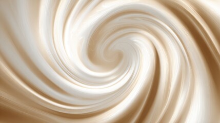 Abstract Swirling Beige and White Vortex