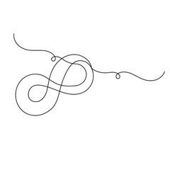Obraz premium Infinity symbol continuous one line drawing outline vector icon 