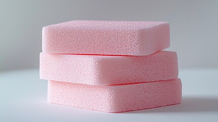 Obraz premium Pink foam squares stacked