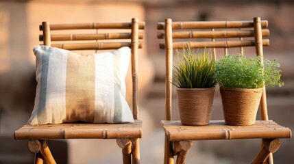 Bamboo Chairs, Outdoor Decor, Sustainable Living, Minimalist Design