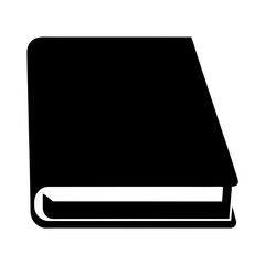 A simple black book vector image suitable for graphic design purposes
