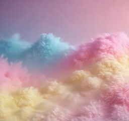 Fototapeta premium Soft, fuzzy gradient; pink, blue, yellow hues, watercolor, cotton candy, gradient