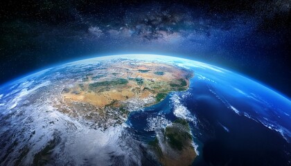Fototapeta premium planet earth seen from space generative ai