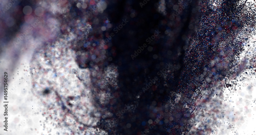 Aufkleber Abstract background with swirling blue, red, and white particles. Perfect for design projects.
