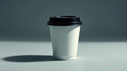 Plastic cup for coffee featuring a lid