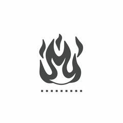 Black and white fire vector illustration icon. Illustration for business. Vector template.