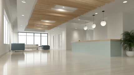 Obraz premium photorealistic ultraminimalist interior design featuring spacious room with clean lines and bright piece of
