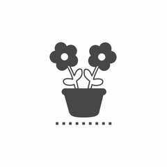 Black and white flower vector illustration icon. Illustration for business. Vector template.