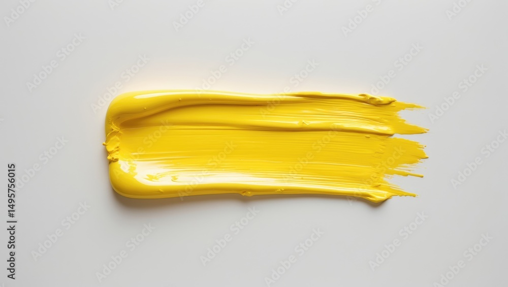 Poster expansive rectangular bright brush strokes or smears set against white background. overhead perspect