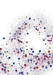 Red Blue White Confetti Explosion Stock Photo