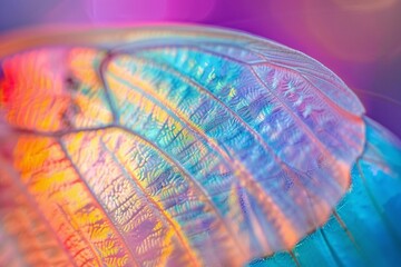 Extreme Macro Photography of a Moth's Wings Showing the Fine Patterns and Iridescence Varient 5