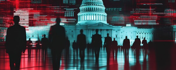 People Walking Capitol Building