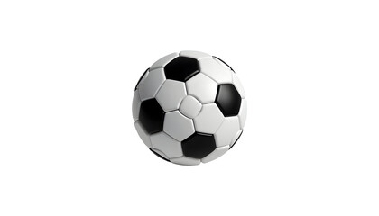 Naklejka premium Floating Soccer Ball Splitting into Hexagons on White Background