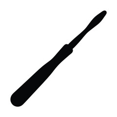 Black and White Silhouette of a Medical Scalpel or Craft Knife