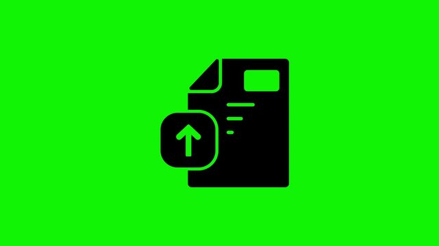 Submit icon animation on a green screen background