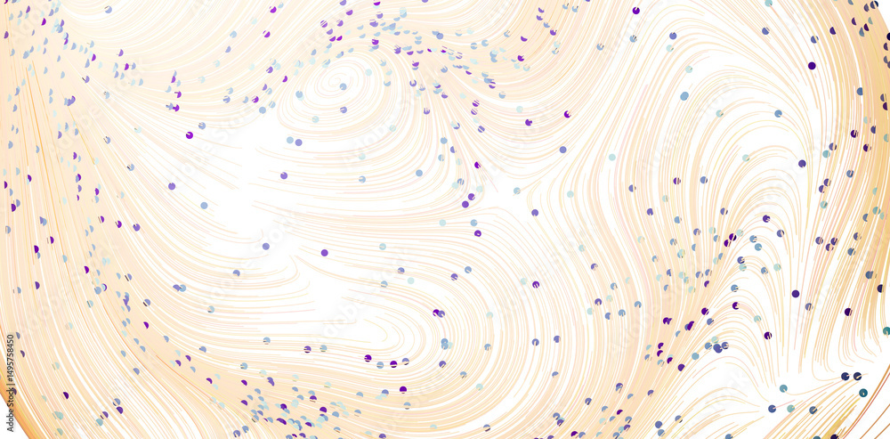 Fototapete Beautiful abstract background with swirling lines and scattered dots. Perfect for design projects.