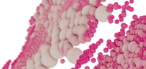Abstract background of pink and beige spheres. Ideal for health, beauty, or technology themes.