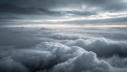 Obraz premium Perspective of a cloudy gray sky