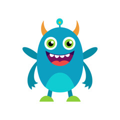 Vector collection of cute Monsters or aliens illustration