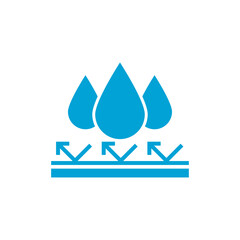 Waterproof icons. Waterproof or water resistant signs. Water protection symbol.