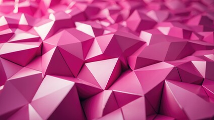 Fototapeta premium Background in Pink with Polygon Shapes