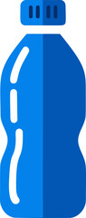 Obraz premium Blue plastic bottle icon with simple design and vertical orientation. Vector illustration