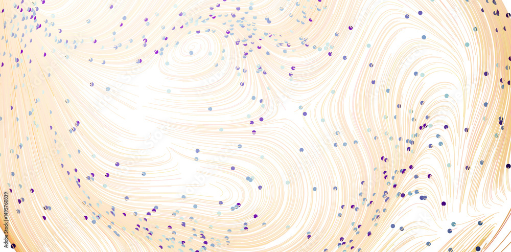 Aufkleber Abstract background image featuring swirling lines and scattered dots in pastel colors. Perfect for design projects.
