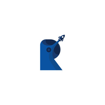 r logo, rocket logo, rocket logo design, letter r logo