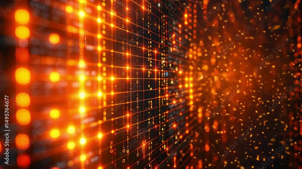 Poster explore the vibrant world of digital data visualization through mesmerizing patterns and dynamic col