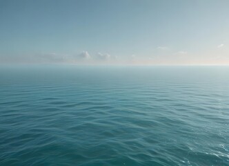 Obraz premium Ethereal light blue to turquoise ombre, evokes tranquil sea depths, artistic, minimal