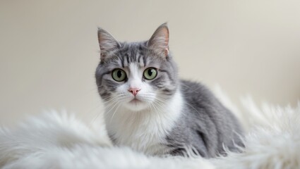 Obraz premium A tiny cat staring at the camera