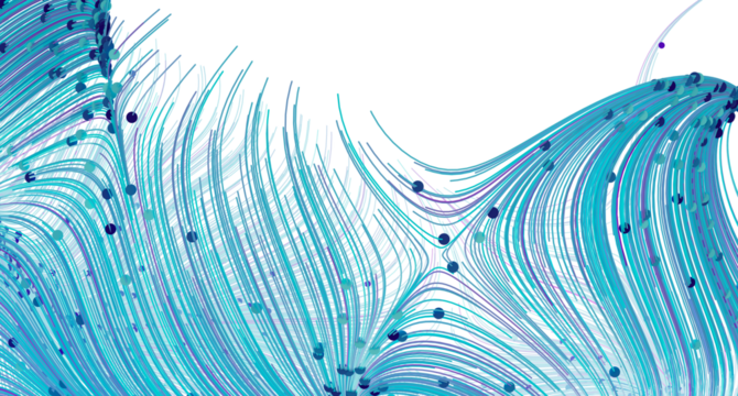 Stylish abstract background with flowing blue lines and dots. Perfect for modern designs. - Powered by Adobe
