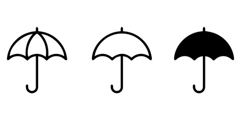 Umbrella icon set. Vector illustration