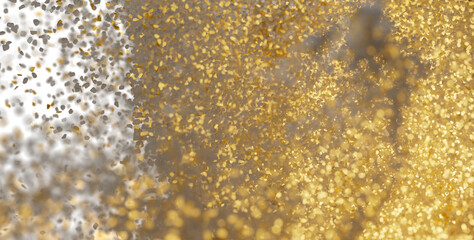 Abstract background of gold glitter explosion. Perfect for festive designs.