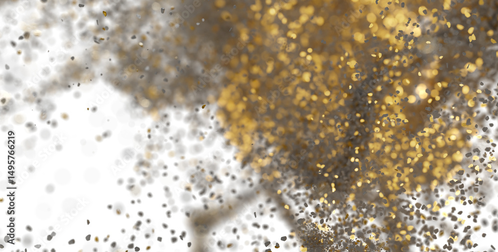 Aufkleber Abstract background with gold and gray particles. Perfect for modern designs.