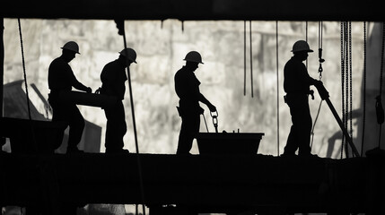 Labor day concepts. Symbols associated with Labor day and construction equipment and representations of manual labor. generated AI Illastration.