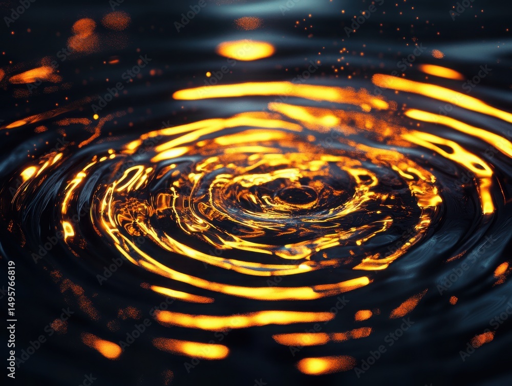 Poster ambient vortex glow pulsing ripple background