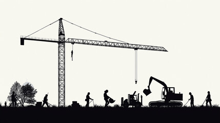 Labor day concepts. Symbols associated with Labor day and construction equipment and representations of manual labor. generated AI Illastration.