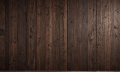 Naklejka premium Dark brown reclaimed wood wall, rough texture, vertical planks, farmhouse, boards, rustic design