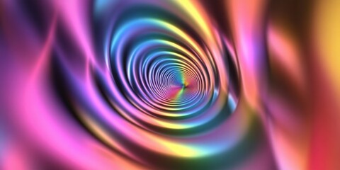 Obraz premium Vibrant Iridescent Swirl Background with Rainbow Colors
