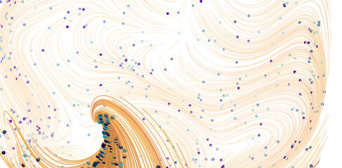 Abstract background with swirling lines, dots, and pastel colors. Perfect for websites and presentations.