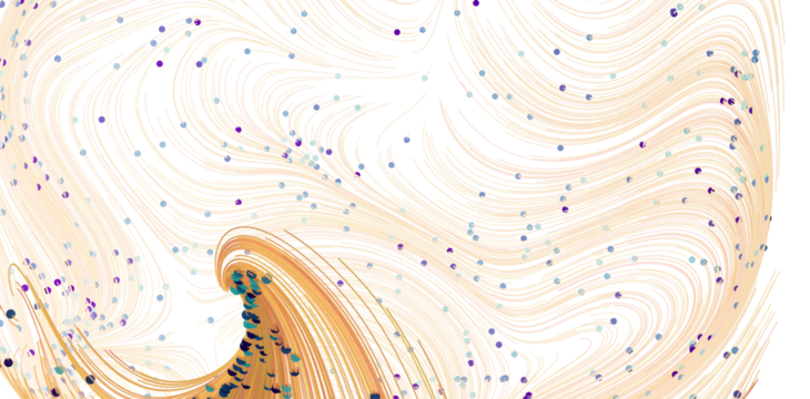 Abstract background with swirling lines, dots, and pastel colors. Perfect for websites and presentations.