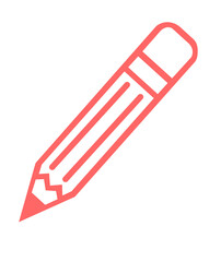 Pencil clip art design on plain white transparent isolated background for card, shirt, hoodie, sweatshirt, apparel, tag, mug, icon, poster or badge