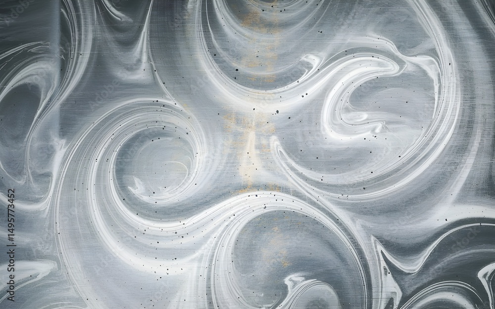 Poster artistic abstract swirls in grey and white create a sophisticated texture ideal for backgrounds, des