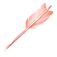 Artistic Arrow with Creative Brush Strokes in Soft Isolated on Transparent Background