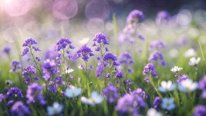 Naklejka premium Charming abstract scenery with floral elements. Gentle focus picture